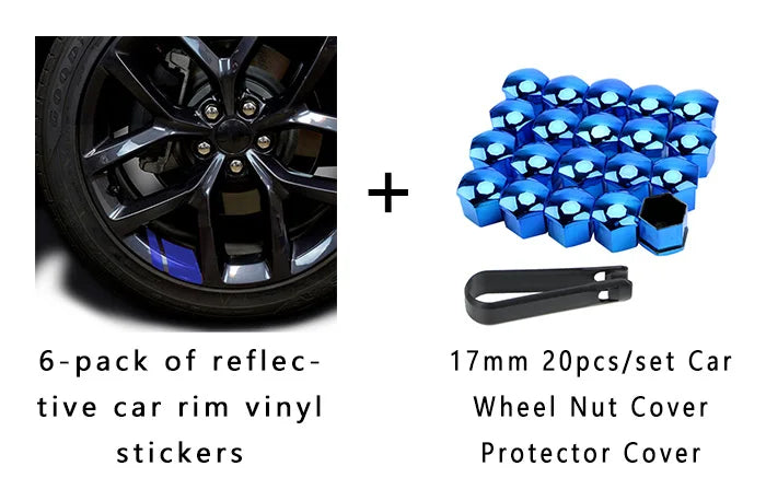 19/17mm 20pcs/set Car Wheel Nut Caps Protection Covers Caps Anti-Rust Auto Hub Screw Cover Car Tyre Nut Bolt Exterior Decoration