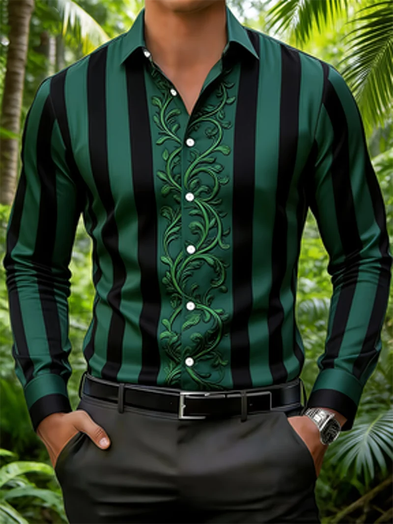 Nouveau t-shirt à manches longues pour homme avec imprimé plumes 3D, imprimé mode et luxueux, haut confortable et doux