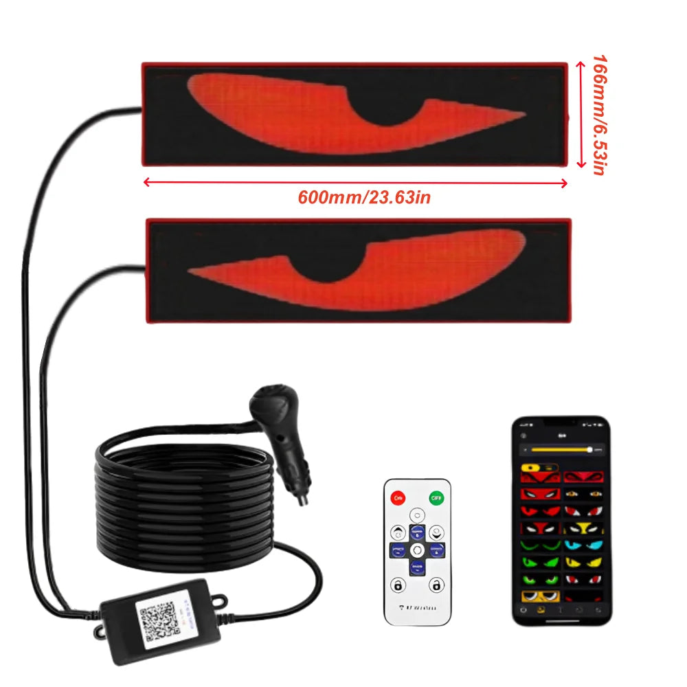 Écran Flexible LED Pare-Brise Voiture Yeux LED Matrice Pixel Panneau d'Affichage Yeux Maléfiques Écran LED Pour Le Pare-Brise de Voiture