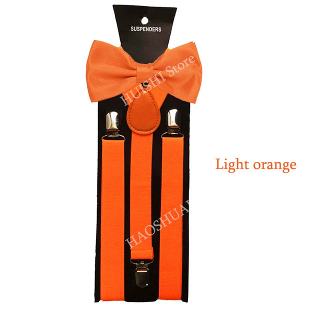 Ensemble Bretelles et Nœud Papillon en Promotion pour Hommes Femmes Garçons Fête Mariage – Bretelles Y-Back Chemise Nœud Papillon Papillon Accessoires de Costume Cadeau