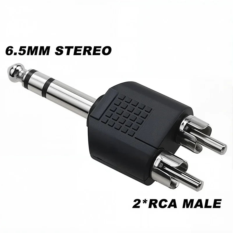 5 Pcs Adaptateur Audio Mono Stéréo 6,5/6,35 mm Interconnexion TS Fiche Mâle 1/8" 1/4" vers Connecteur Femelle RCA Convertisseur Haut-parleur