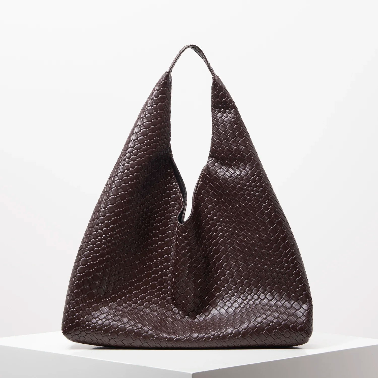 Sac cabas tressé en similicuir vintage pour femme, grande capacité, sac à bandoulière, sac décontracté pour le quotidien