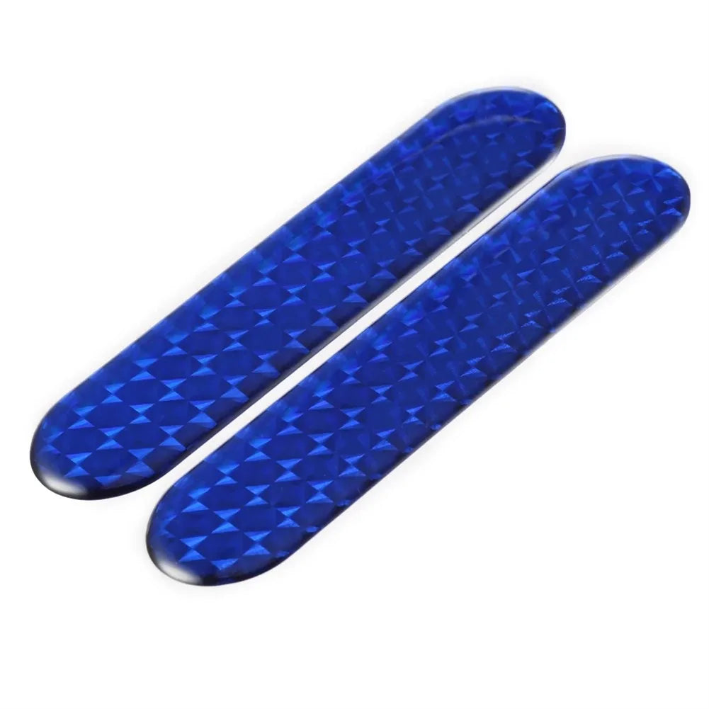 Autocollant pour sourcil de roue de voiture pour bord de porte Rouge/jaune/bleu Réfléchissant Bande réfléchissante Avertissement de sécurité Universel 2*