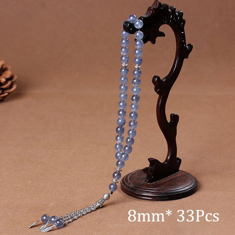 Perles de chapelet musulman Tasbih islamique 33 perles de prière chapelet pour hommes bracelet pour hommes accessoire pierres naturelles agates fait main Turquie