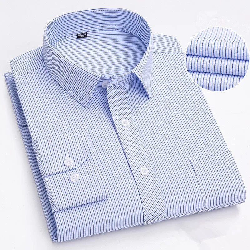 BAMBOOPLE Chemises à manches longues décontractées pour hommes, imprimé tendance, coupe standard, boutonnées, douces, pour homme, bureau, affaires, nouveau choix AE