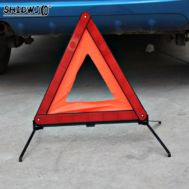 1pcs Car Tripod Reflective Strips Triangle Signs Foldable Emergency Breakdown Warning Car Triangle Reflective Warning Tripod
