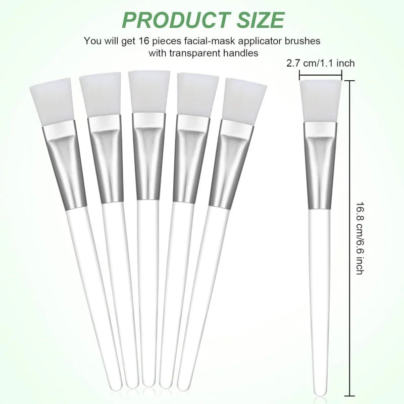 12 brosses/lot Masque Facial Poils doux Tige en Cristal Transparent Pinceau Applicateur Visage Outils de Maquillage DIY Soins de la Peau Salon Spa