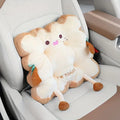 Oreiller en forme de pain de mie de dessin animé (1 pièce) – Matériau en polyester confortable anti-fatigue, lavable à la main, pour la maison et la voiture + cadeau de vacances