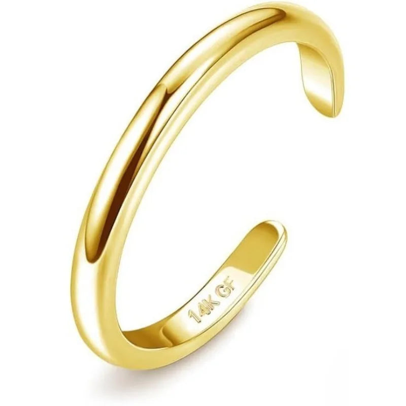 Bagues d'orteil Bobisty plaquées or 14 carats pour femme Bague d'orteil ajustable avec fleur d'opale mignonne Bagues d'orteil ouvertes Bijoux de pied de plage d'été