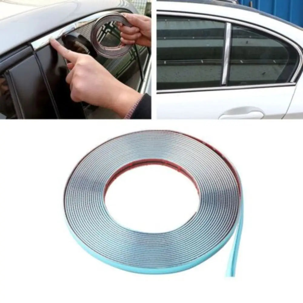 3M/5M Auto Self Adhesive Door Chrome Strip  Protector Moulding Styling Trim Car Lamp Sticker Window Trim Car Exterior Trim