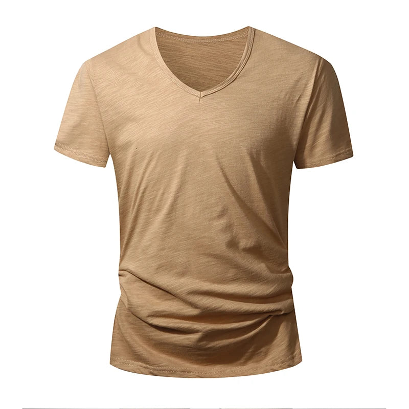T-shirt homme 100% Coton Été Manches Courtes Hauts Tee Noir Blanc Vêtements Homme Doux Haute Qualité T-shirt Homme Décontracté