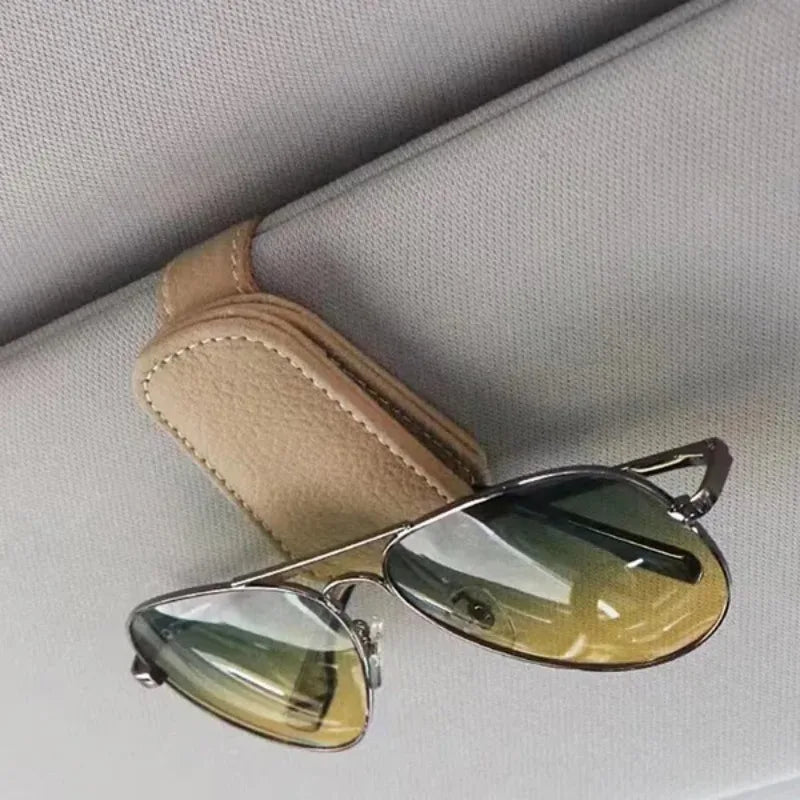 Étui à lunettes de pare-soleil de voiture Support de clip de lunettes de soleil Clip de carte de ticket Clip portable multifonction Accessoires intérieurs de voiture