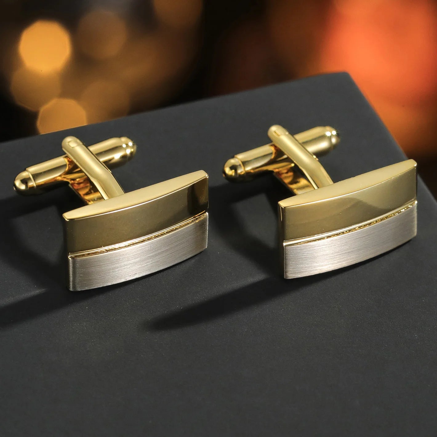 Nouveaux Boutons de Manchette Pour Hommes Carrés Ronds Chemise d'Affaires Boutons de Manchette Cadeaux pour Invités de Mariage Meilleur Cadeau pour Mari Bijoux