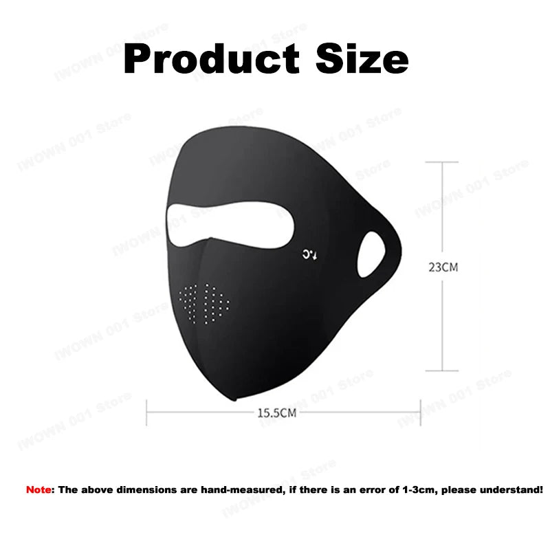 1/2/3/5Pcs Summer Full Face Mask Sun Protection Breathable Ice Silk Anti UV Riding Outdoor Breathable Ice Silk Ultra-Thin