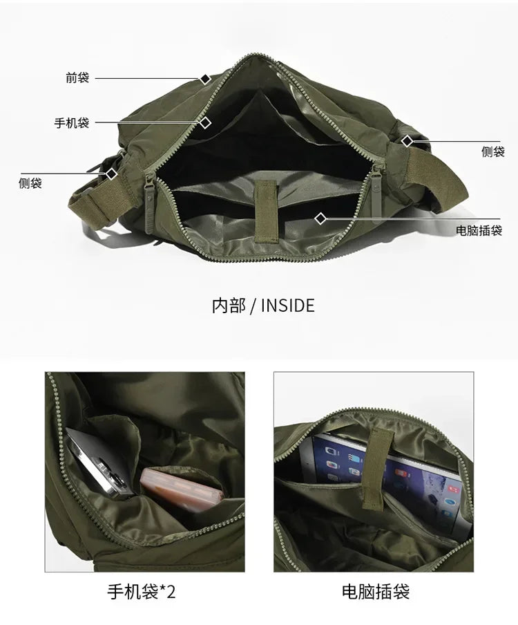 Sacs à bandoulière décontractés multi-poches pour femmes, sac à bandoulière en nylon tendance, grands sacs à main pour femmes, sac de voyage et de courses