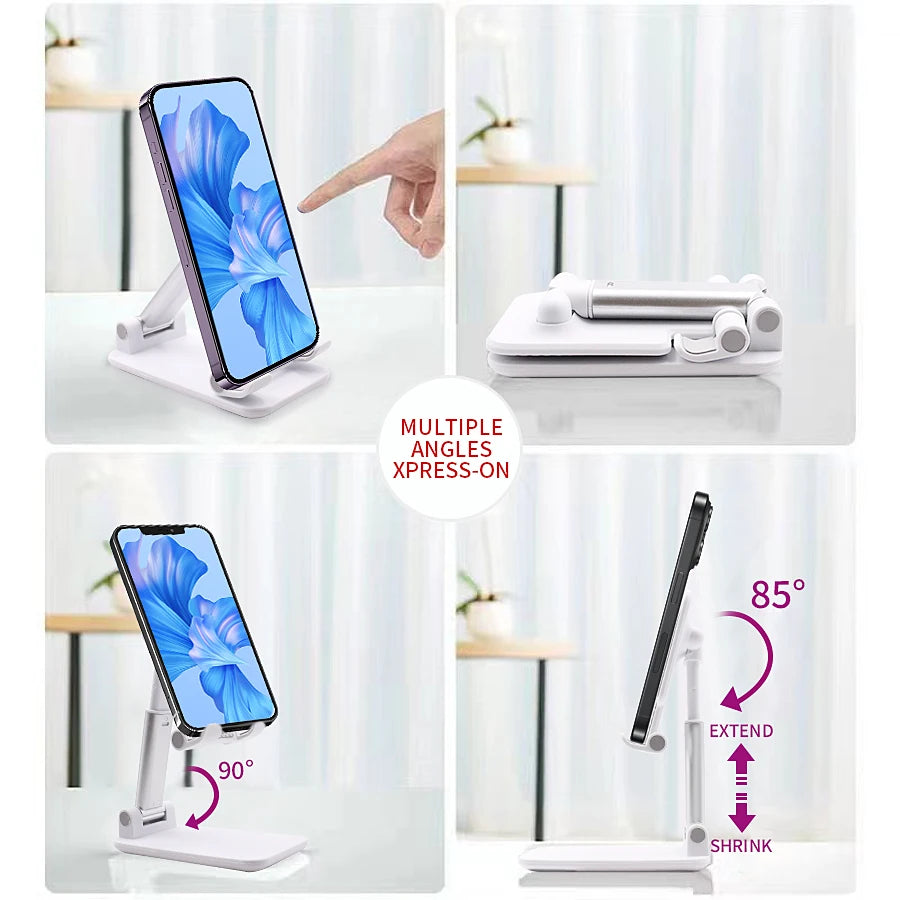 Support de téléphone de bureau pour tablette, support paresseux réglable et flexible pour iPhone 17 16 15 14 Samsung Xiaomi