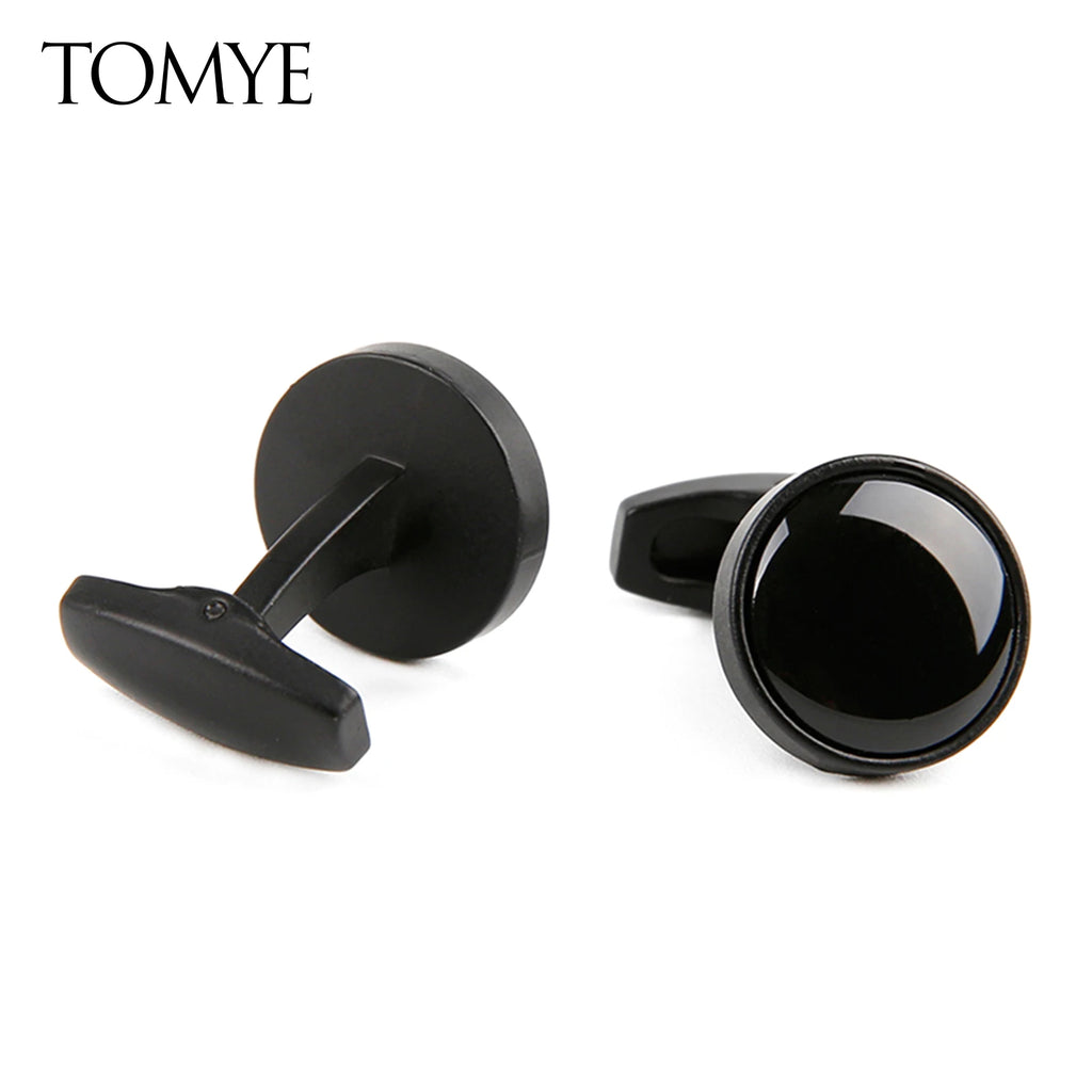 أزرار أكمام رجالية 2022 TOMYE XK22S055 كاجوال شخصية أزياء مستديرة سوداء رسمية أزرار أكمام قمصان فستان هدايا زفاف