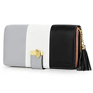 Portefeuilles zippés tendance dernier modèle, grands sacs à main pour femmes, porte-monnaie, portefeuille en cuir PU à 9 emplacements pour cartes