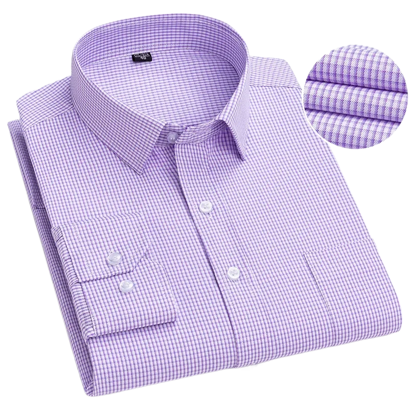 BAMBOOPLE Chemises à manches longues décontractées pour hommes, imprimé tendance, coupe standard, boutonnées, douces, pour homme, bureau, affaires, nouveau choix AE