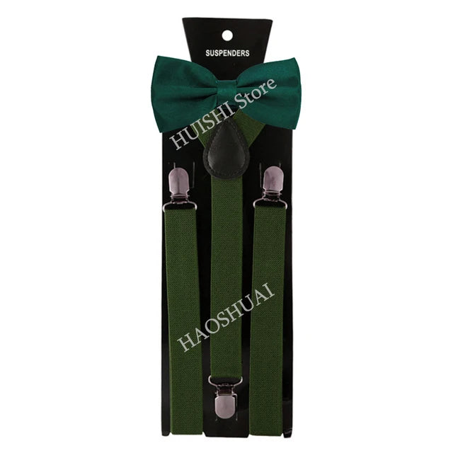 Ensemble Bretelles et Nœud Papillon en Promotion pour Hommes Femmes Garçons Fête Mariage – Bretelles Y-Back Chemise Nœud Papillon Papillon Accessoires de Costume Cadeau