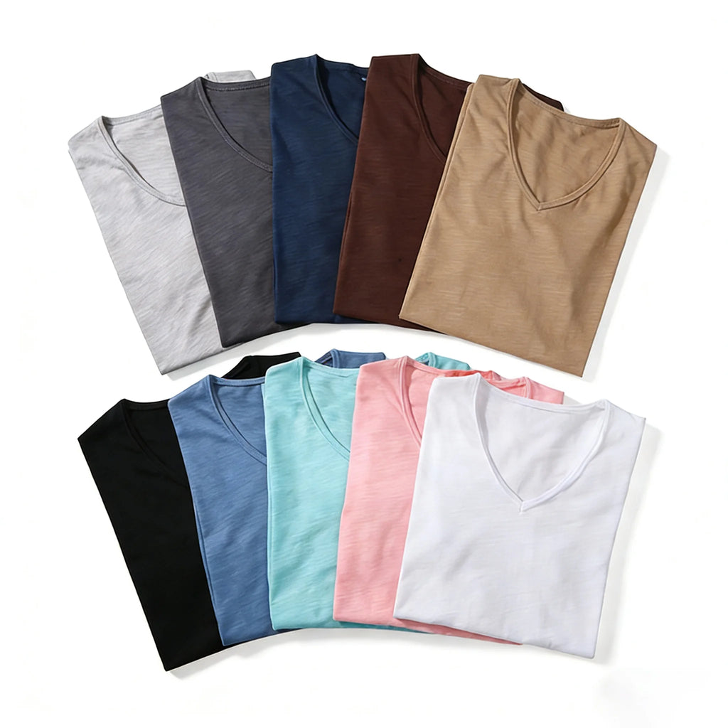 T-shirt homme 100% Coton Été Manches Courtes Hauts Tee Noir Blanc Vêtements Homme Doux Haute Qualité T-shirt Homme Décontracté