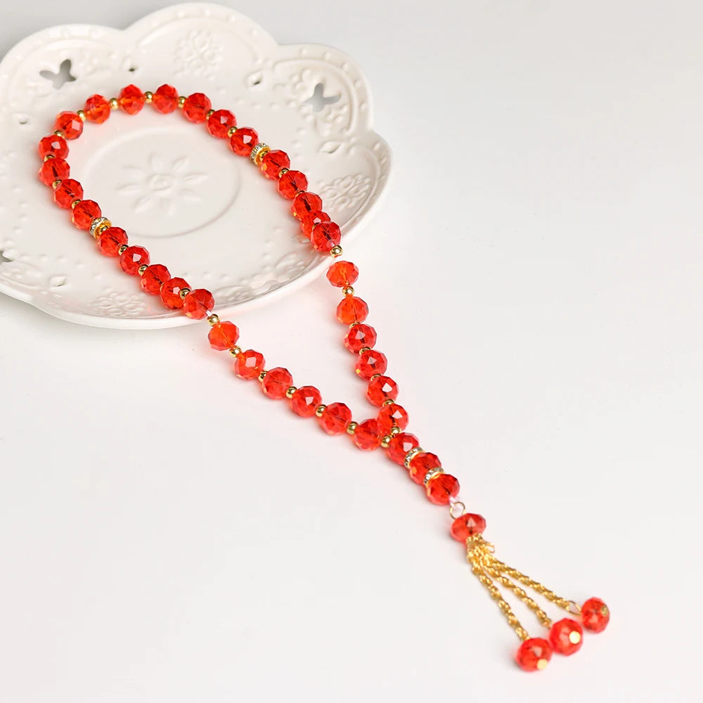 Tasbih 33beads 10mm crystal bracelet Islamic prayer beads Muslim prayer Misbaha Praise beads for men or women Wholesale