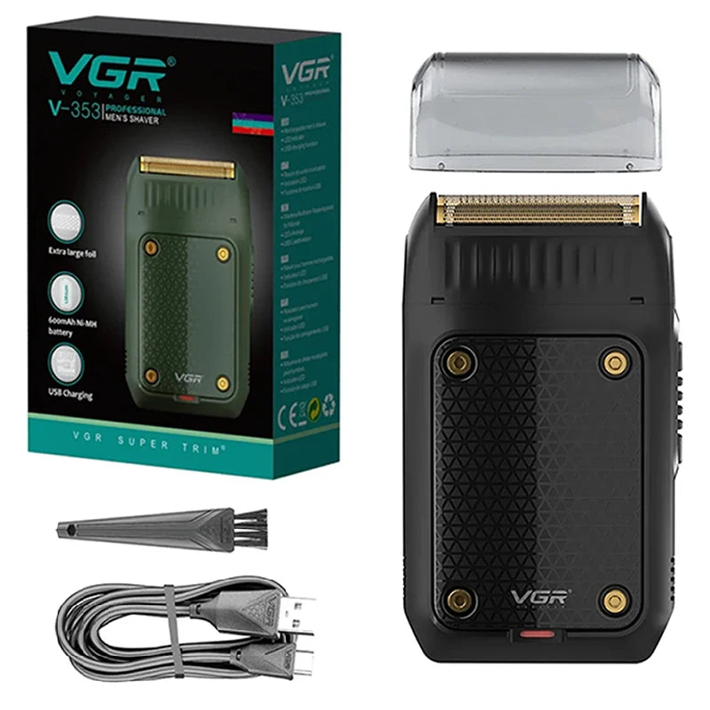 Original VGR Shaver Professional Shaver Electric Shaver Portable Beard Trimmer Rechargeable Shaver Mini Shaver Men's V-353