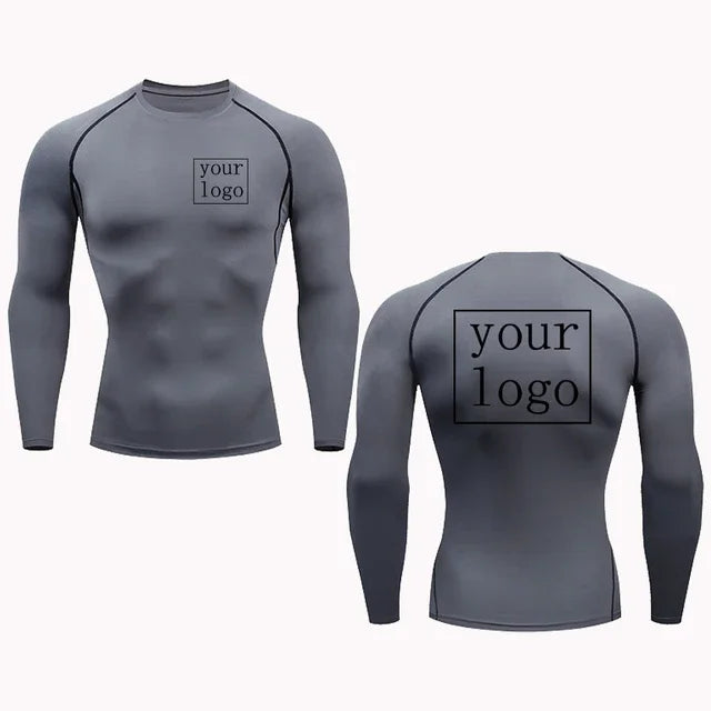 Nouveau T-shirt de compression personnalisé Votre logo Design Top Hommes Femmes Imprimer Design Original T-shirts Course Entraînement Gym T-shirt Séchage Rapide