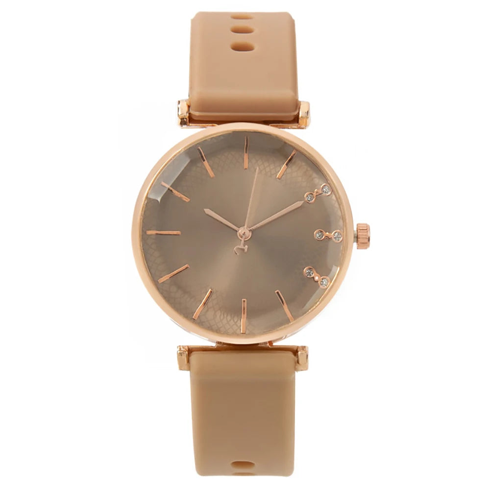 Mode Simple Avec Diamants Montres À Quartz Femmes Chaud 2025 Marques De Sport Femmes Bracelet En Silicone Robe Horloge Cadeaux Montres-bracelets