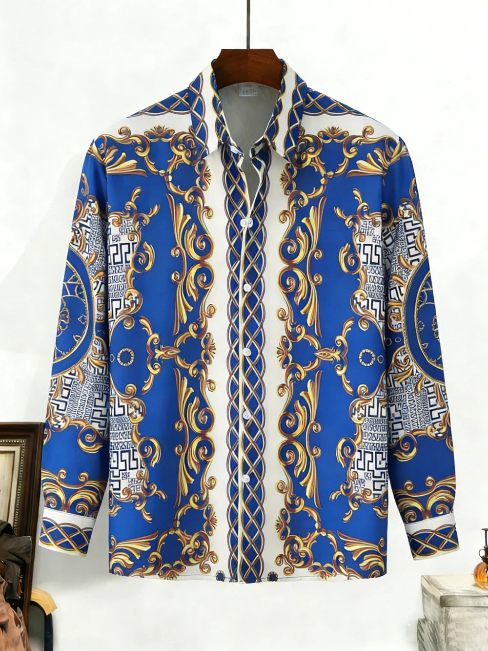 Nouvelle chemise pour homme 2026, style urbain, imprimé haute définition 3D, design de col élégant, haut polyvalent et tendance pour homme