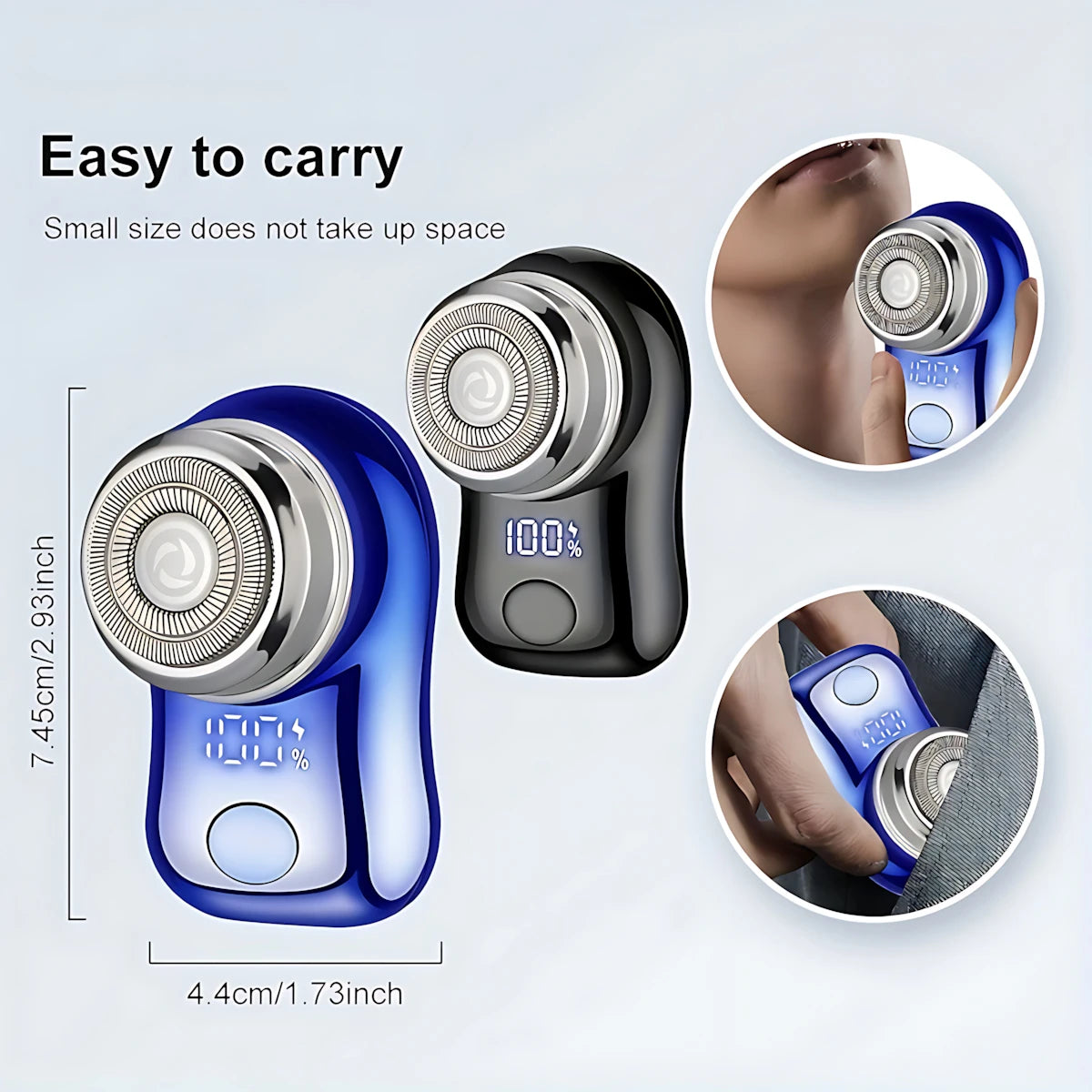Rasoir Électrique Barbe Homme, Rasoir Spirale en Acier Inoxydable, Rechargeable par USB, Fonction de Rasage Net, 1 Niveau, 1 Rasoir, Autonomie de la Batterie.