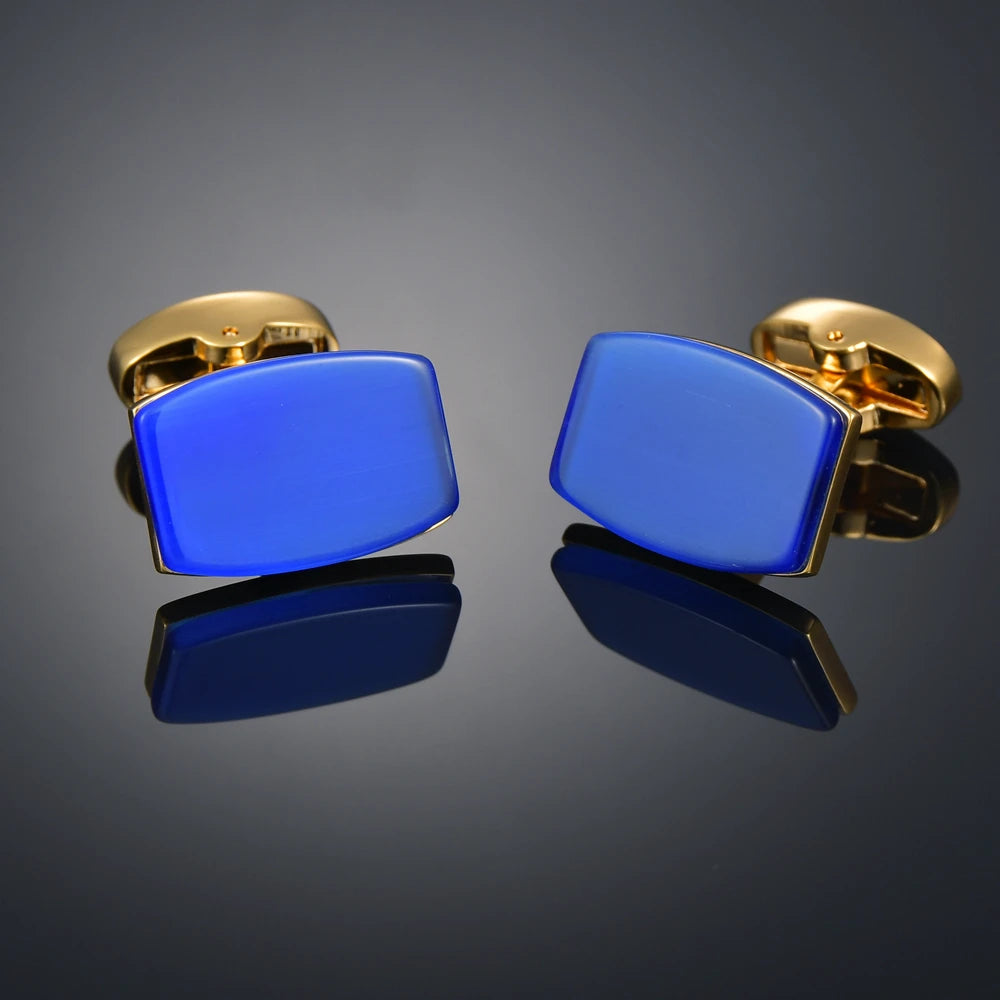 Nouveaux Boutons de Manchette de Luxe pour Hommes Marque de Bijoux Haut de Gamme Gemmes/Carrés/Couronne/Grille Chemises pour Hommes Boutons de Manchette