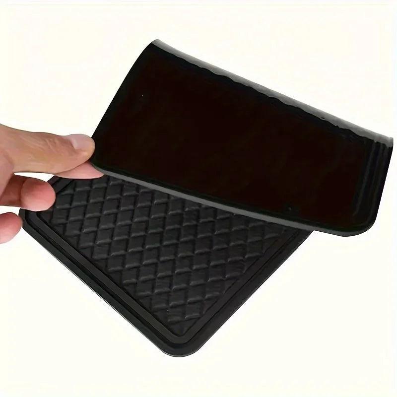1 tapis antidérapant pour voiture avec laine adhésive, tapis en maille pour console centrale de voiture