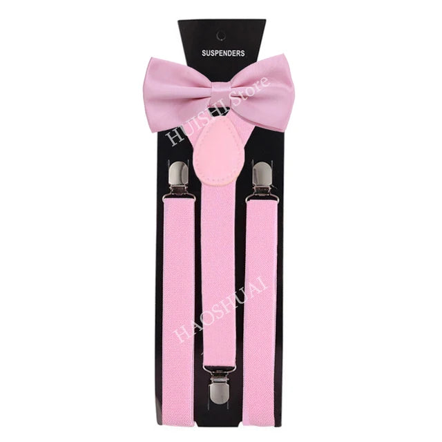 Ensemble Bretelles et Nœud Papillon en Promotion pour Hommes Femmes Garçons Fête Mariage – Bretelles Y-Back Chemise Nœud Papillon Papillon Accessoires de Costume Cadeau
