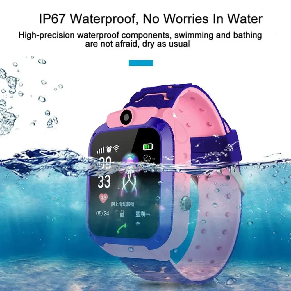 Montre intelligente VIVO GPS de suivi étanche, mini montre intelligente pour enfants, montre-téléphone 4G avec carte SIM, cadeau d'anniversaire, horloge électronique