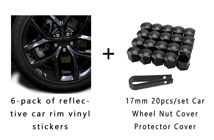 19/17mm 20pcs/set Car Wheel Nut Caps Protection Covers Caps Anti-Rust Auto Hub Screw Cover Car Tyre Nut Bolt Exterior Decoration