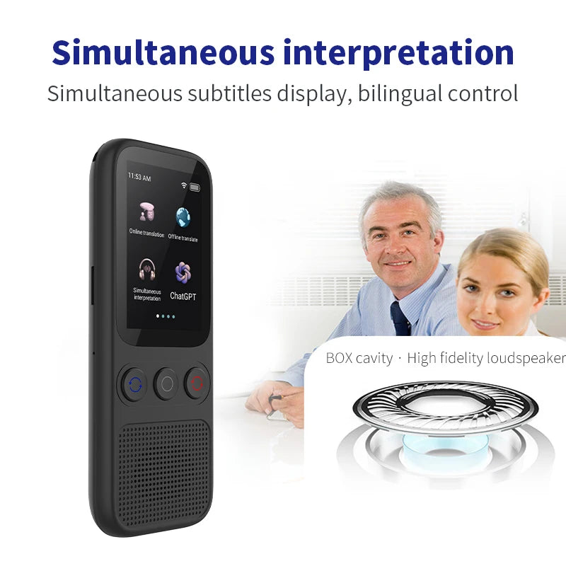 Language Translator Offline Voice Photo Translation WiFi Portable Translator 138 Languages Translator Device for Travel Business