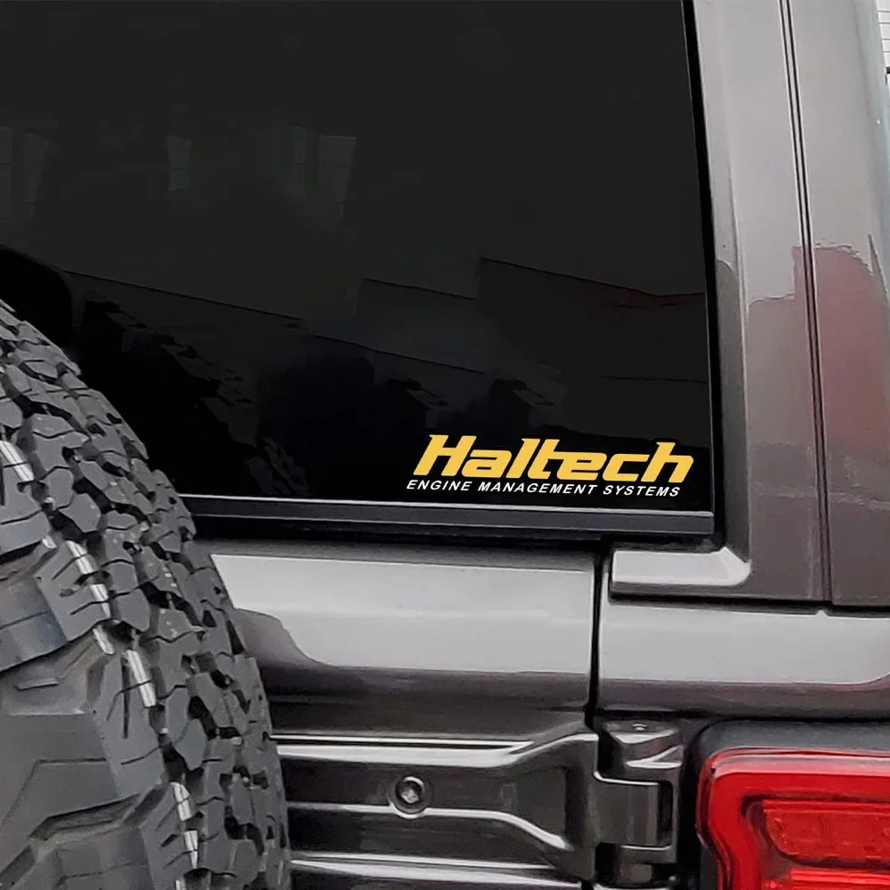 1 autocollant tendance de la marque Haltech, design accrocheur pour la personnalisation de véhicules, parfait pour les passionnés de tuning
