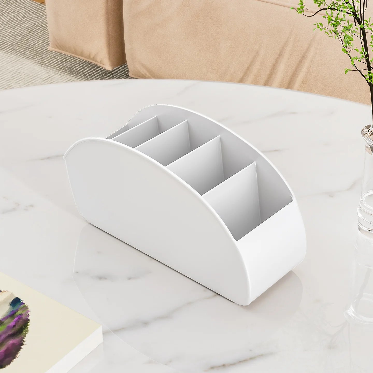 1 support de télécommande – Organiseur de rangement pour téléviseur, lecteurs multimédias, stylos, organiseur de bureau et de table de chevet peu encombrant
