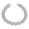 HNSP 13MM Wide Luxury Full Zircon Ice Tennis Hand Chain Bracelet For Men Gift Hip Hop Street Party Jewelry Accessories