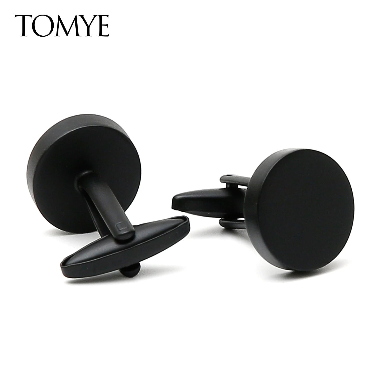 Boutons de manchette homme 2022 TOMYE XK22S055 décontractés personnalisés mode rond noir formel boutons de manchette chemises habillées cadeaux de mariage