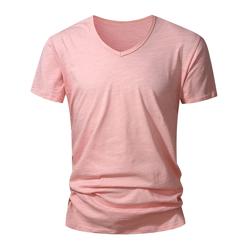 T-shirt homme 100% Coton Été Manches Courtes Hauts Tee Noir Blanc Vêtements Homme Doux Haute Qualité T-shirt Homme Décontracté