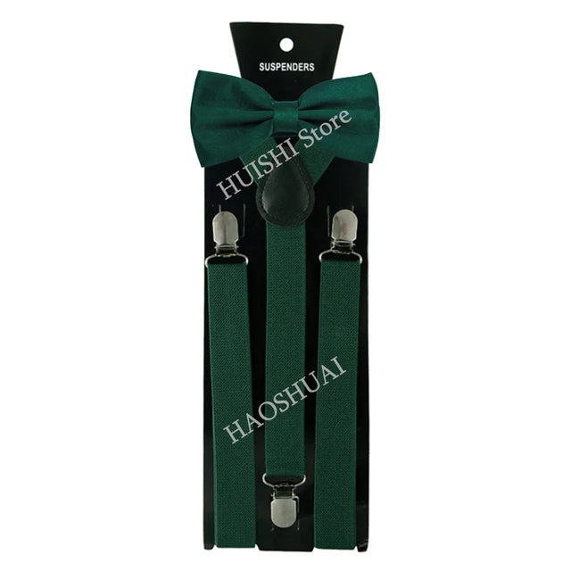 Ensemble Bretelles et Nœud Papillon en Promotion pour Hommes Femmes Garçons Fête Mariage – Bretelles Y-Back Chemise Nœud Papillon Papillon Accessoires de Costume Cadeau