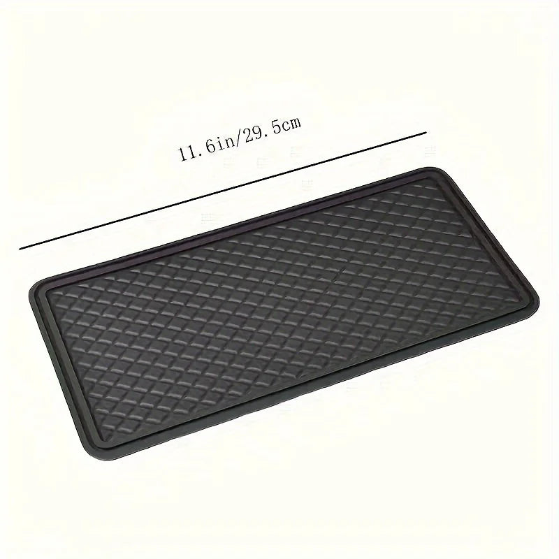 1 tapis antidérapant pour voiture avec laine adhésive, tapis en maille pour console centrale de voiture