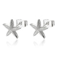Vintage Summer Starfish Stainless Steel Stud Earrings For Women Simple Star Shell Earrings Stud Ocean Party Jewelry Gift