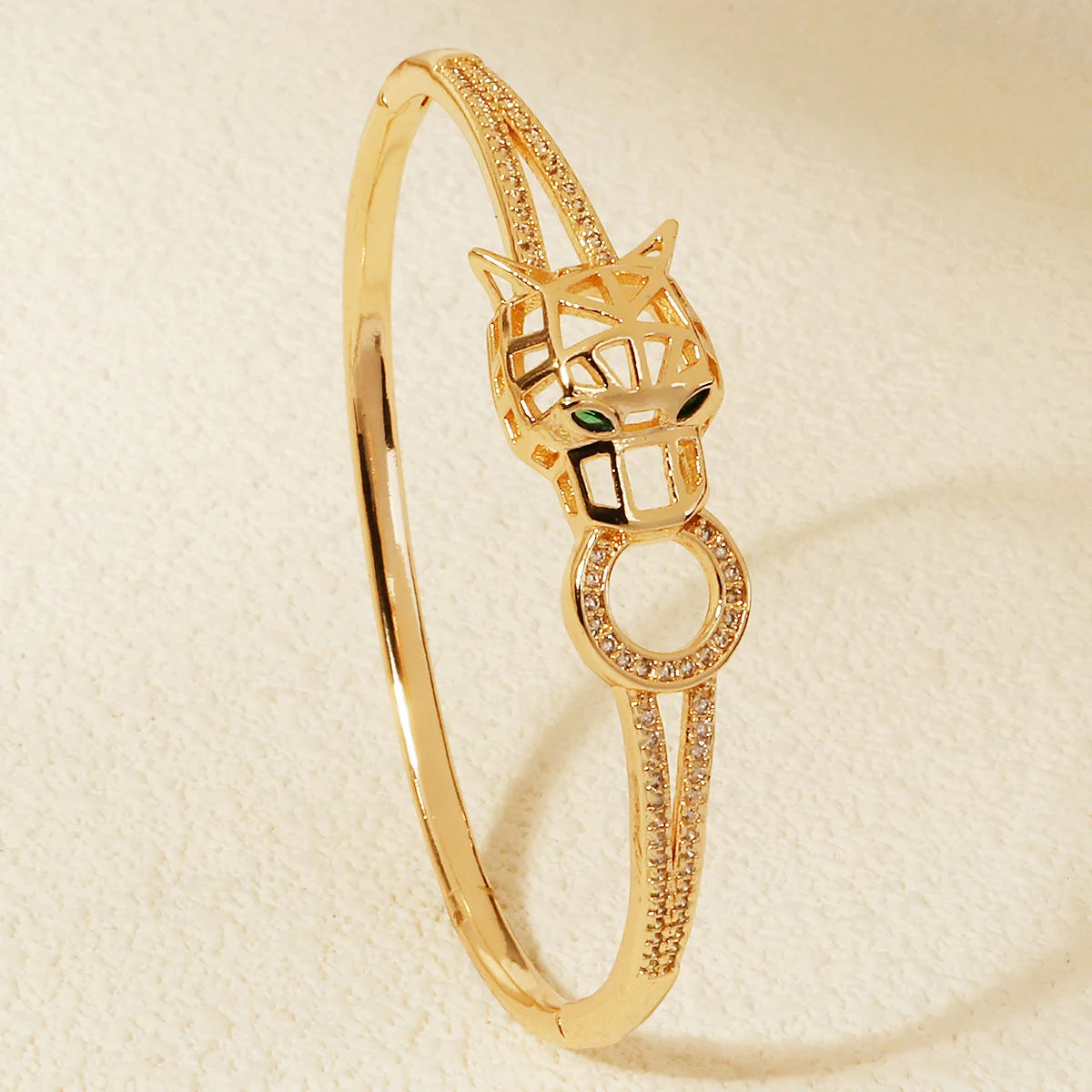 Bracelet Serpent Classique Europe et Amérique Pour Femme en Acier Inoxydable Zircon Cubique Clou Jonc Tendance Bijoux Été