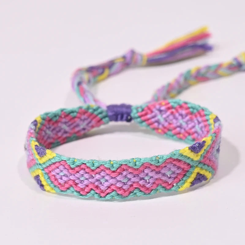 Bracelet d'amitié bohème tressé en corde pour femmes, style plage d'été, bijoux ethniques Nibir