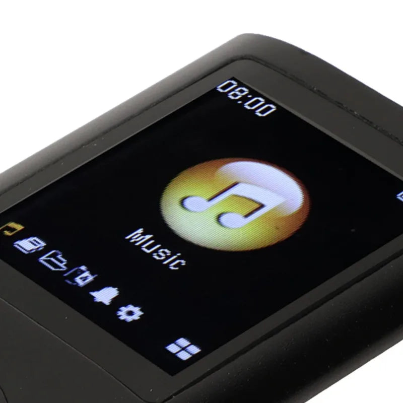 Lecteur MP3 avec écouteurs, câble de données, design élégant, multifonctionnel, son sans perte, écran LCD mince de 1,8 pouces, lecteurs de musique MP3 portables