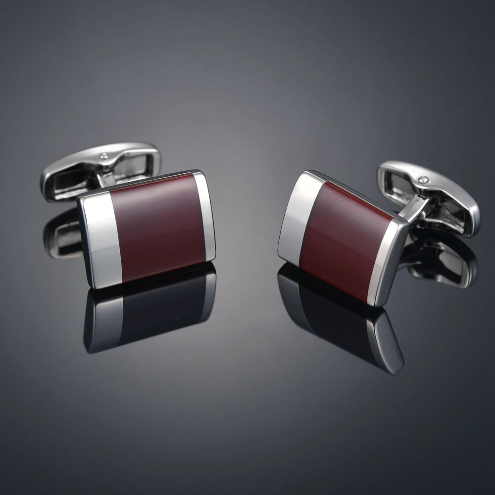 Nouveaux Boutons de Manchette de Luxe pour Hommes Marque de Bijoux Haut de Gamme Gemmes/Carrés/Couronne/Grille Chemises pour Hommes Boutons de Manchette