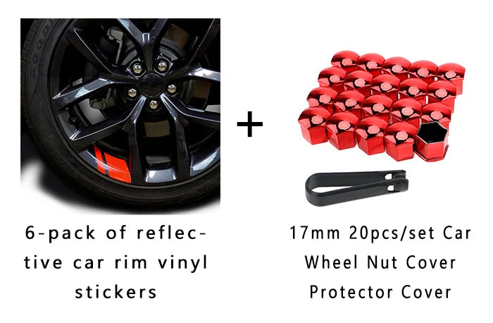 19/17mm 20pcs/set Car Wheel Nut Caps Protection Covers Caps Anti-Rust Auto Hub Screw Cover Car Tyre Nut Bolt Exterior Decoration